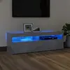 vidaXL Meuble TV avec lumières LED gris béton 120x35x40 cm