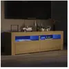 vidaXL Meuble TV avec lumières LED chêne sonoma 120x35x40 cm