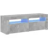 vidaXL Meuble TV avec lumières LED gris béton 120x35x40 cm