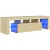 vidaXL Meuble TV avec lumières LED Chêne sonoma 140x36,5x40 cm