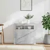 vidaXL Buffet avec lumières LED gris béton 80x35x75 cm