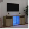 vidaXL Meuble TV avec lumières LED chêne sonoma 120x30x50 cm