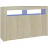 vidaXL Buffet avec lumières LED chêne sonoma 115,5x30x75 cm