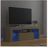 vidaXL Meuble TV avec lumières LED chêne sonoma 120x35x40 cm