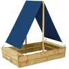 vidaXL Bac à sable avec toit 80x60x97,5 cm Bois de pin imprégné