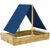 vidaXL Bac à sable avec toit 160x100x133 cm Bois de pin imprégné