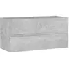 vidaXL Armoire d'évier Gris béton 90x38,5x45 cm Aggloméré
