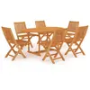 vidaXL Ensemble de salle à manger de jardin 7 pcs Bois de teck massif