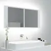 vidaXL Armoire salle de bain à miroir LED Blanc 100x12x45 cm Acrylique