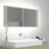 VIDAXL Armoire à miroir à LED de bain Chêne sonoma 100x12x45 Acrylique