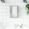 vidaXL Armoire de salle de bain à miroir LED Gris béton Acrylique