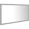 vidaXL Miroir à LED de salle de bain Gris béton 90x8,5x37 cm Acrylique