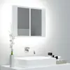 vidaXL Armoire salle de bain à miroir LED Blanc 60x12x45 cm Acrylique