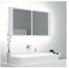 vidaXL Armoire salle de bain à miroir LED Blanc 90x12x45 cm Acrylique