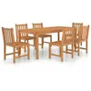 vidaXL Ensemble à manger de jardin 7 pcs Bois de teck solide