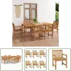 vidaXL Ensemble à manger de jardin 7 pcs Bois de teck solide