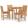 vidaXL Ensemble à manger de jardin 5 pcs Bois de teck solide