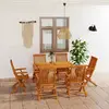 vidaXL Salon de jardin 7 pcs Bois de teck massif