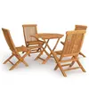 vidaXL Salon de jardin 5 pcs Bois de teck massif