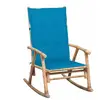 vidaXL Chaise à bascule avec coussin Bambou