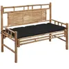 vidaXL Banc de jardin avec coussin 120 cm Bambou