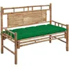 vidaXL Banc de jardin avec coussin 120 cm Bambou