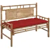 vidaXL Banc de jardin avec coussin 120 cm Bambou