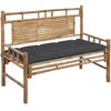 vidaXL Banc de jardin avec coussin 120 cm Bambou