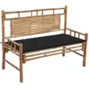 vidaXL Banc de jardin avec coussin 120 cm Bambou