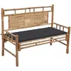 vidaXL Banc de jardin avec coussin 120 cm Bambou