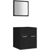 Ensemble de meubles de salle de bain 2 pcs Noir Aggloméré Vidaxl Black