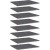 vidaXL Panneaux de bibliothèque 8 pcs gris brillant bois d’ingénierie