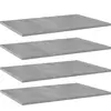 vidaXL Panneaux de bibliothèque 4 pcs Gris béton 60x40x1,5cm Aggloméré