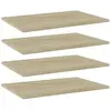 Panneau de bibliothèque 4 pcs chêne sonoma bois d’ingénierie vidaXL