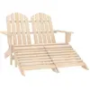 vidaXL Chaise de jardin Adirondack 2 places et repose-pied sapin