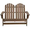 vidaXL Chaise de jardin Adirondack 2 places bois sapin massif marron