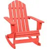 vidaXL Chaise à bascule de jardin Adirondack bois de sapin rouge