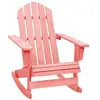vidaXL Chaise à bascule de jardin Adirondack bois de sapin massif rose