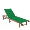 vidaXL Chaise longue de jardin avec coussin Bambou
