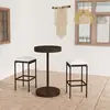 vidaXL Ensemble de bar de jardin 3pcs coussins Résine tressée Marron