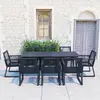 vidaXL Ensemble à dîner d'extérieur 9 pcs Rotin PVC Noir