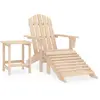 vidaXL Chaise de jardin Adirondack avec repose-pied et table Sapin