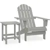 vidaXL Chaise de jardin Adirondack avec table Bois de sapin Gris