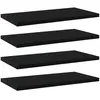 Vidaxl - Panneaux de bibliothèque 4 pcs noir bois d'ingénierie Black