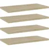 VIDAXL Wandschappen 4 st 40x20x1,5 cm bewerkt hout sonoma eikenkleurig805144