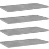 vidaXL Panneaux de bibliothèque 4 pcs gris béton bois d’ingénierie 805146