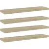VIDAXL Wandschappen 4 st 40x10x1,5 cm bewerkt hout sonoma eikenkleurig805128