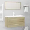 vidaXL Ensemble de meubles de bain 2 pcs Chêne sonoma Aggloméré