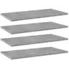 vidaXL Panneaux de bibliothèque 4 pcs Gris béton 60x30x1,5cm Aggloméré