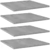 vidaXL Panneaux de bibliothèque 4 pcs Gris béton 40x40x1,5cm Aggloméré